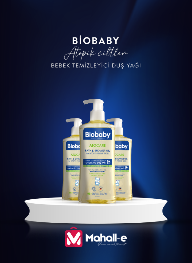 Biobaby Atopiye Eğilimli Ciltler İçin Temizleyici Duş Yağı - 1