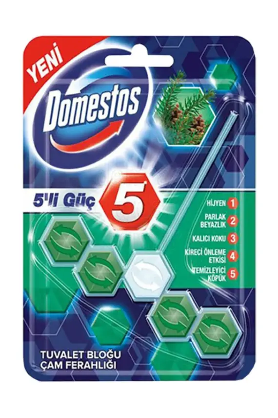 Domestos 5'li Güç Çam Ferahlığı WC Blok - 1