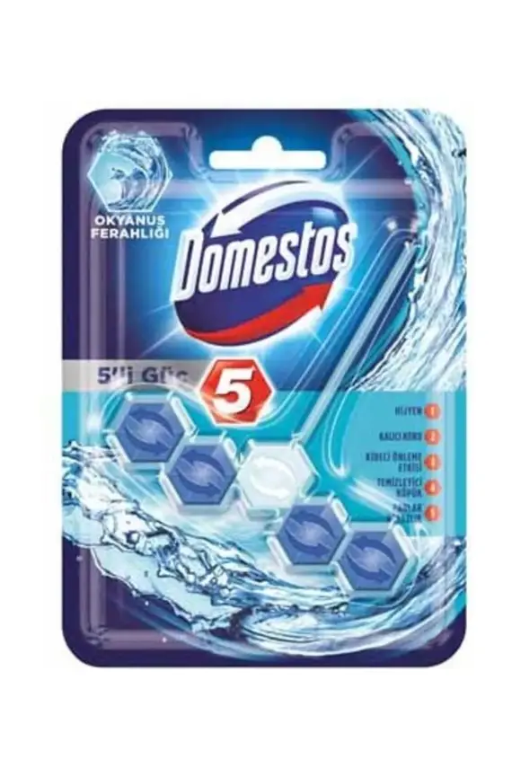 Domestos Okyanus Ferahlığı 5'li Güç Wc Blok 55gr - 1