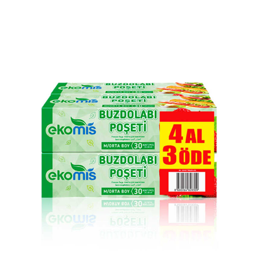 Ekomis Buzdolabı Poşeti 4 Al 3 Öde Orta Boy - 1