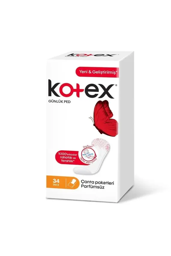 Kotex Günlük Ped 34'lü Parfümsüz - 1