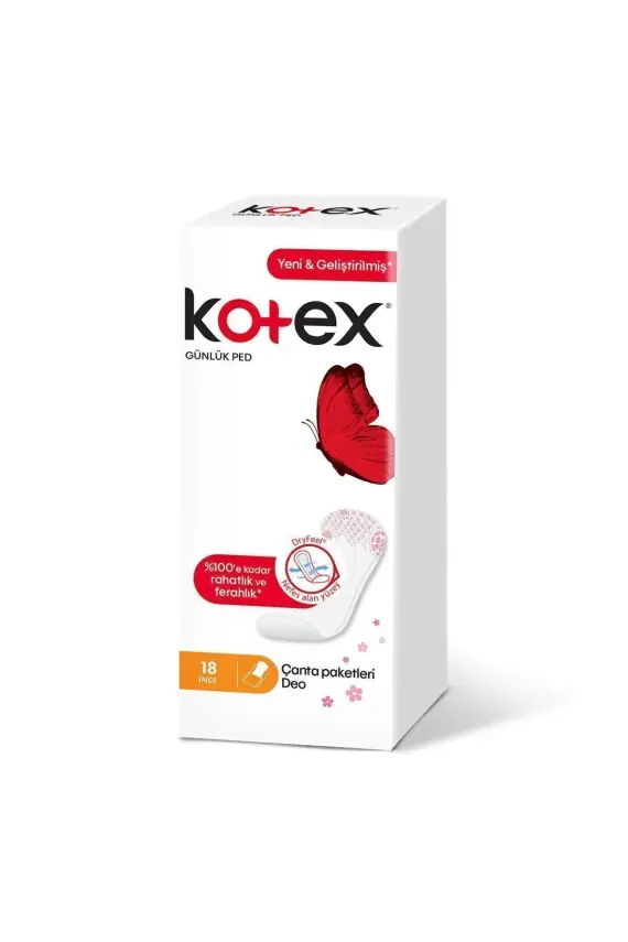 Kotex İnce Günlük Ped 18`lı Deo - 1