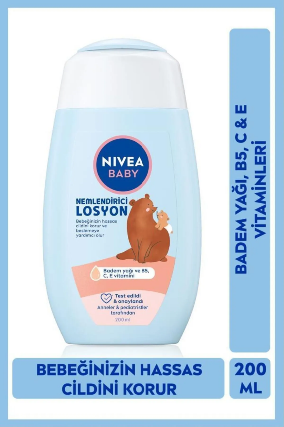 Nivea Baby Bebek Nemlendirici Losyon (200ml) - 24 Saat Etkili Bakım ve Koruma - 1