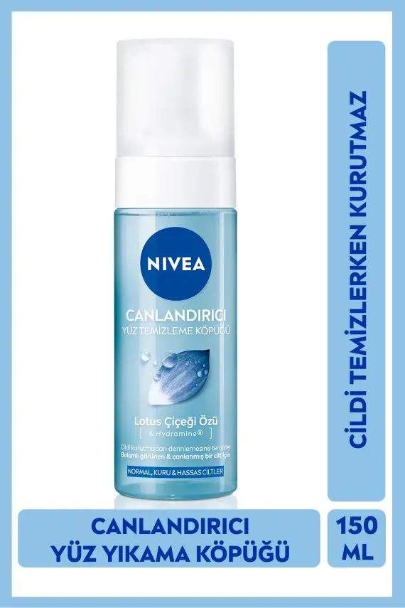 Nivea Canlandırıcı Lotus Çiçeği içeren Yüz Yıkama Köpüğü Normal Ciltler 150 ml - 1