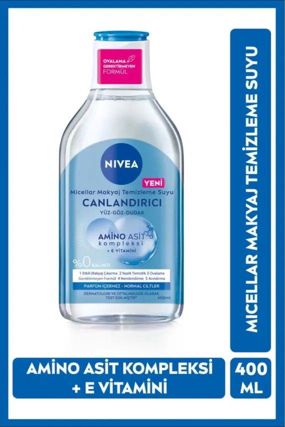 Nivea Canlandırıcı Micellar Makyaj Temizleme Suyu - Amino Asit Kompleksi ve E Vitamini - 1