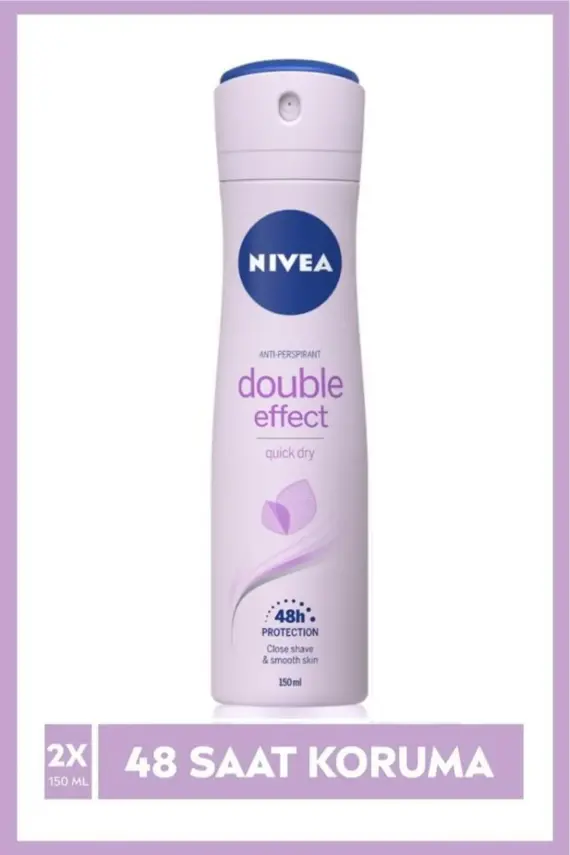 Nivea Kadın Sprey Deodorant Double Effect 150ml - Ter Kokusuna Karşı 48 Saat Koruma - 1