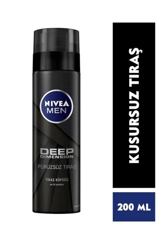 Nivea Men Deep Dimension Tıraş Köpüğü 200 ml - Kusursuz Tıraş - 1