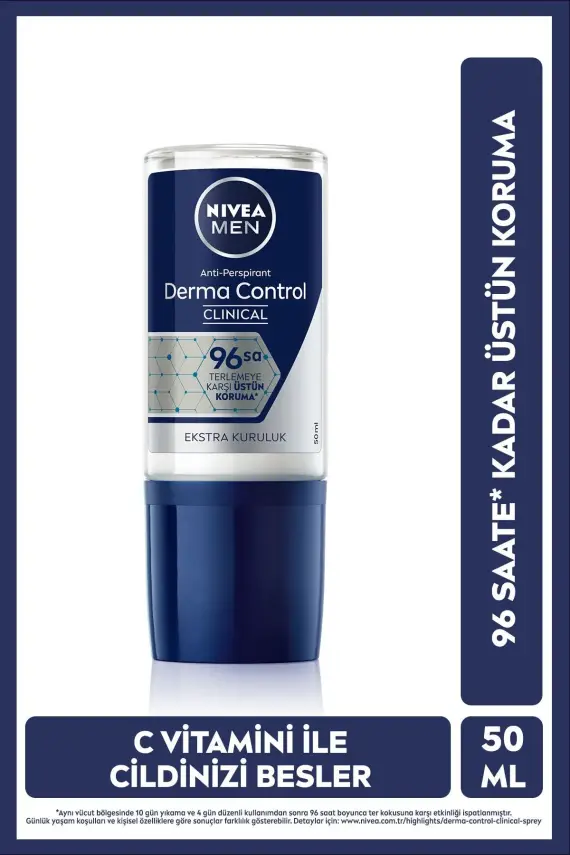 Nivea Men Derma Control Clinical Erkek Roll-on Deodorant 50 ml - 1
