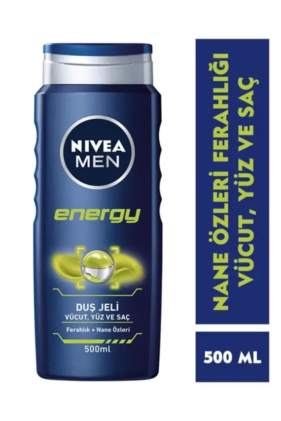 Nivea Men Energy Duş Jeli 500ml - 3'ü 1 Arada Komple Bakım - 1