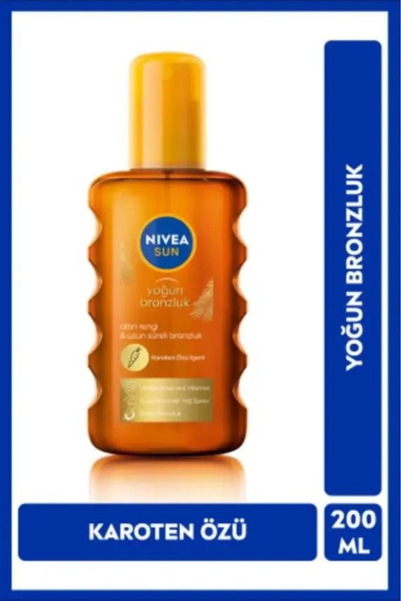 Nivea Sun Karoten Özlü Yoğun Bronzlaştırıcı Güneş Yağ Sprey 200ml - E Vitamini, Uva Koruması - 1