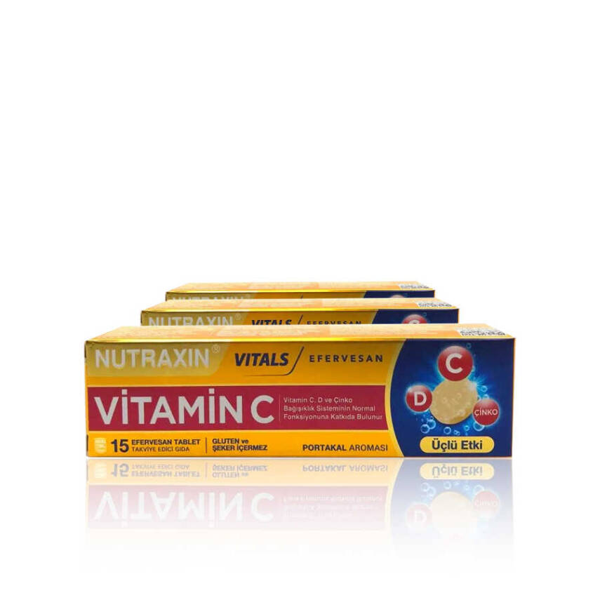Nutraxin Efervesan - Vitamin C-D-ZINC 15 Tablet - 2