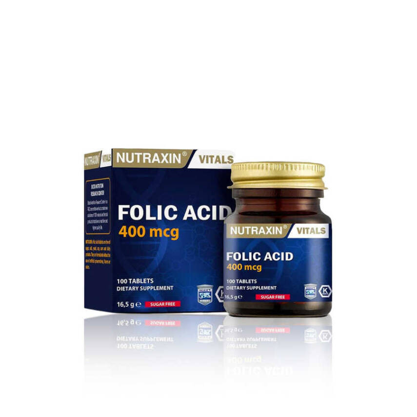 Nutraxin Folik Asit Gıda Takviyesi 100 Tablet - 2