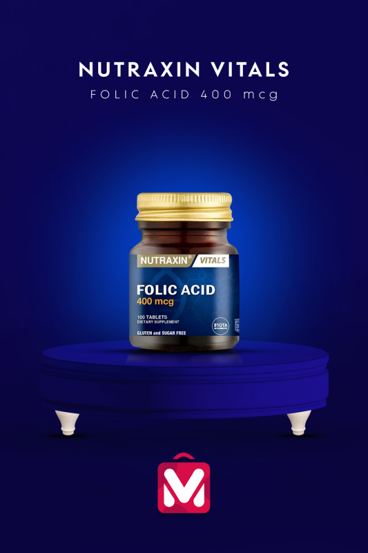 Nutraxin Folik Asit Gıda Takviyesi 100 Tablet - 1