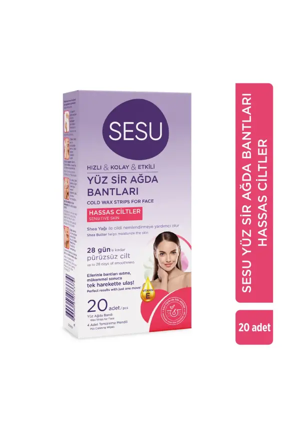 Sesu Yüz Sir Ağda Bandı Hassas Ciltler 20'li - 1