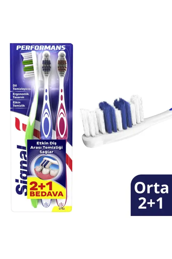 Signal Performans 2+1 Diş Fırçası - 1